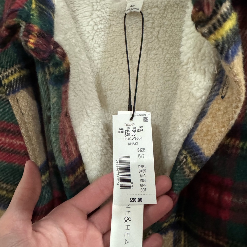 Plaid Button-Up Jacket - Picture 3 of 3